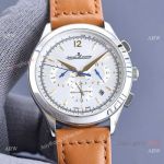 Copy Jaeger-LeCoultre Complications 40mm Watches Silver Dial with Gold Hands